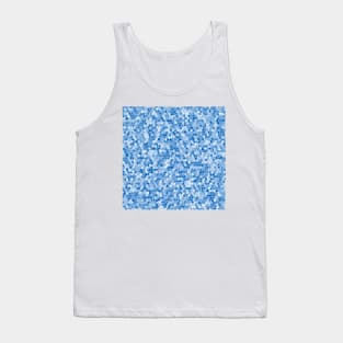 Blue Shades Mosaic Pattern Tank Top